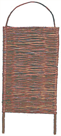 ALESSIA Steckparavent Weidengeflecht 56x90/116cm